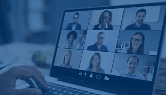 Video conference with several people
